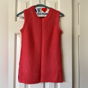 J. Crew Women's XS Petite Coral linen sweater vest, never worn